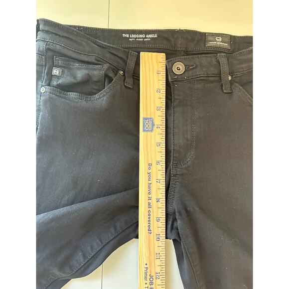 AG Adriano Goldschmied The Legging Ankle Super Skinny Black Jeans Casual 29 - Picture 8 of 9